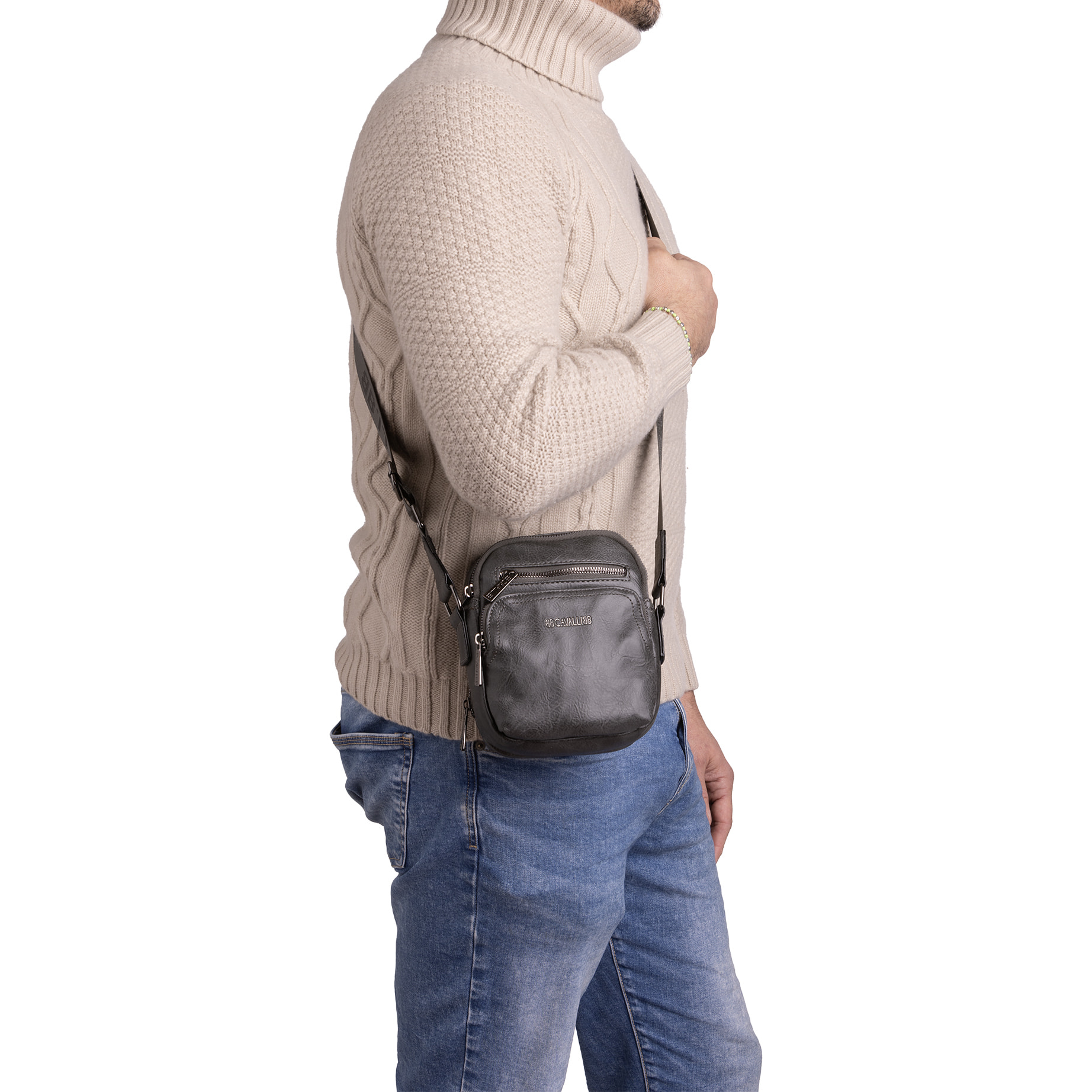 Borsa a tracolla  da uomo ecopelle Prodotto Vegano 18x15x9 cm