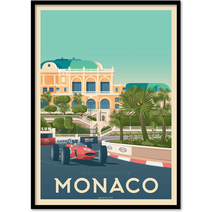Affiche - Monaco - Olahoop Travel Posters