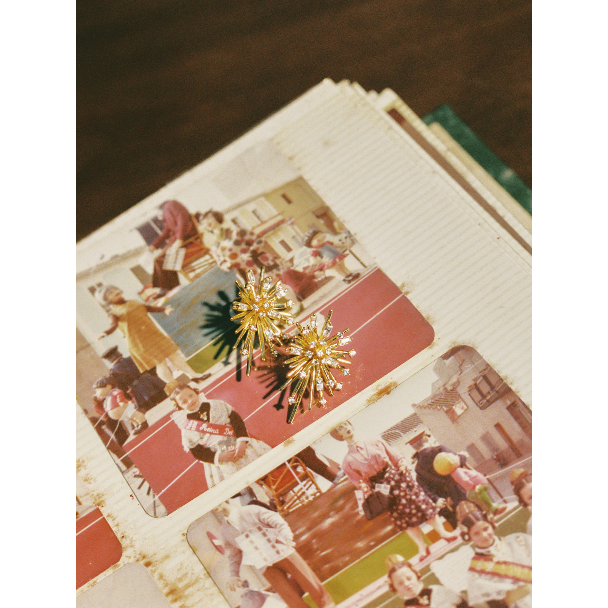 Pendientes Nit del Foc Baño Oro