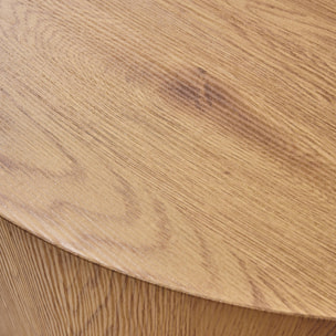 Table basse ronde effet chêne Ø80cm