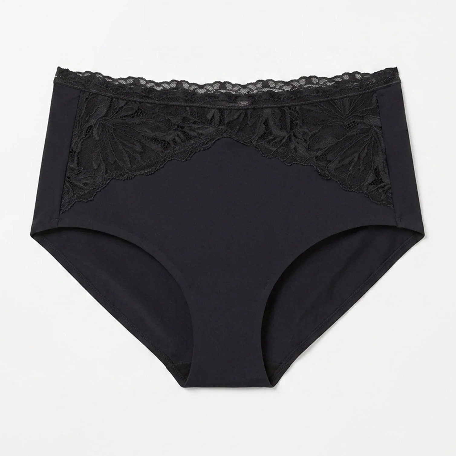 Slip vita alta donna Nero