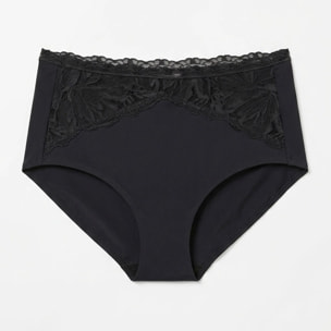 Slip vita alta donna Nero