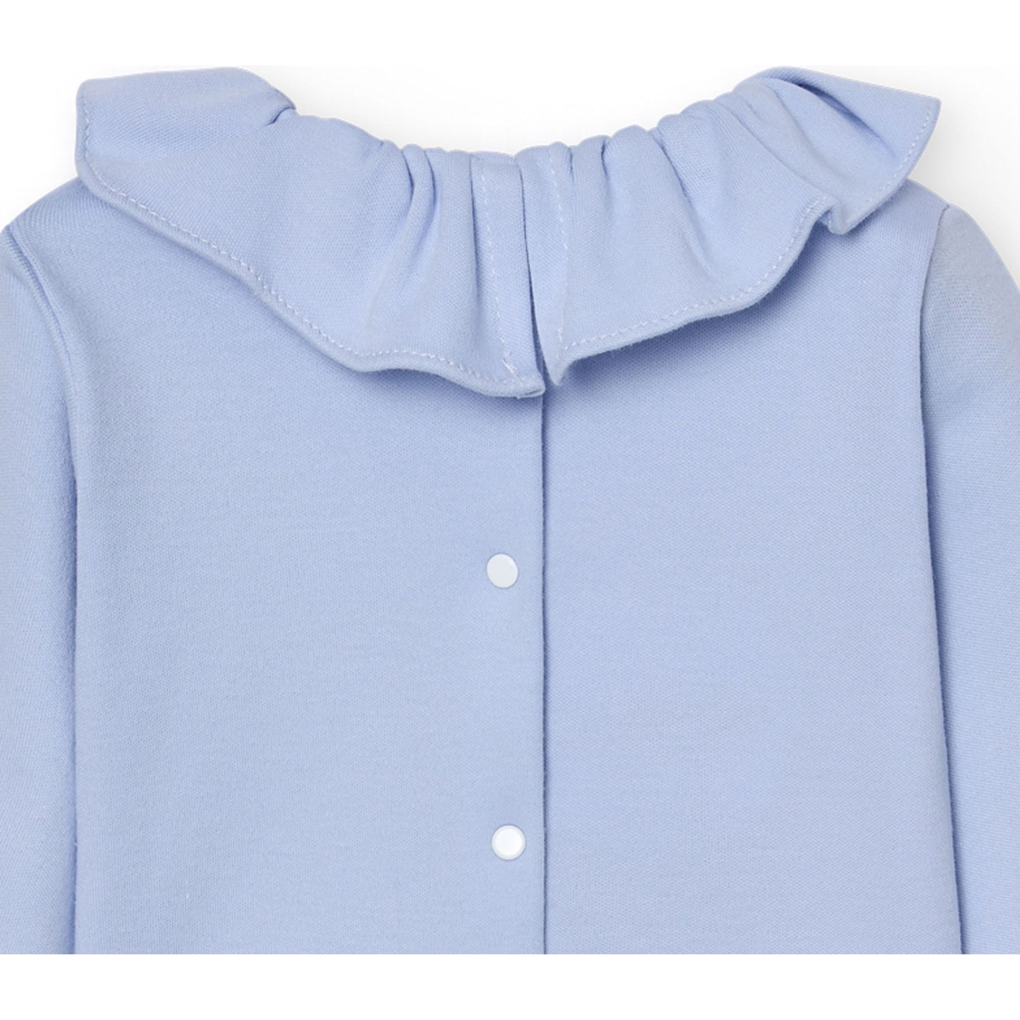 Camiseta bebé manga larga cuello volante