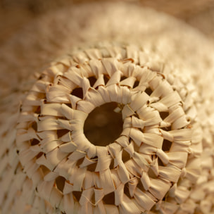 Abat-jour cône feuilles de palmier - Naturel