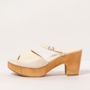 Sandalias con tacón S3273 NAPPA CREAM/ ST.LAURENT SANDAL color Cream