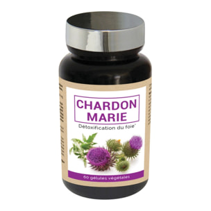 NUTRI EXPERT - Chardon Marie - Detox du Foie- Soutient le bon fonctionnement hépatique et du foie - Favorise le drainage - 100% extraits Chardon Marie naturel - Convient aux végans - 60 Gélules