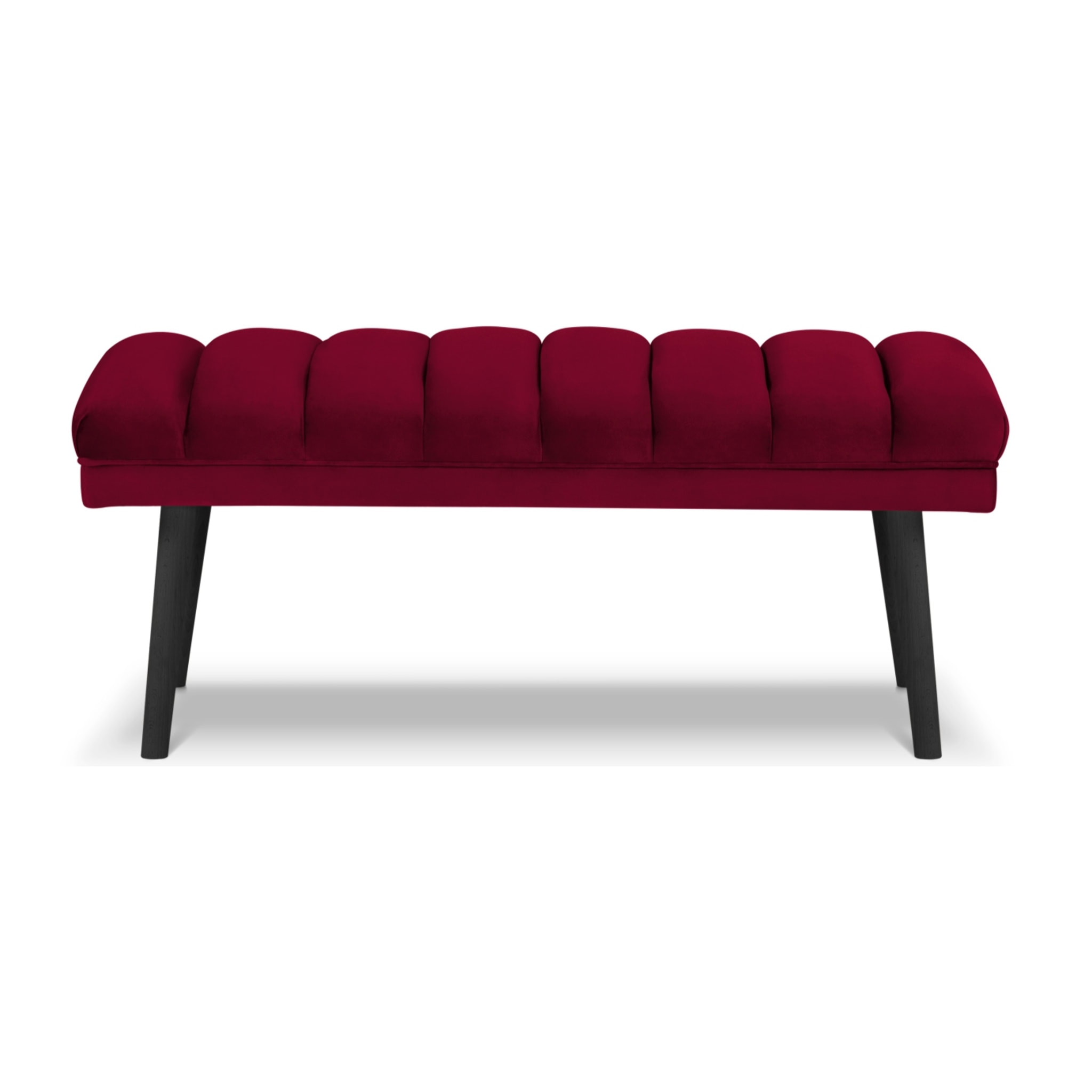 Banc "Frison" 2 places en velours rouge