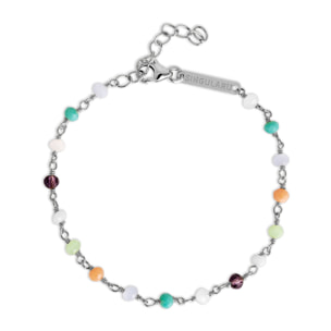 Pulsera Crystals Colors Plata