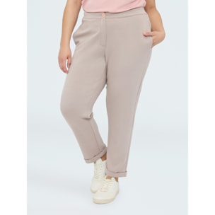 Fiorella Rubino - Pantalones Carrot Fit en tejido stretch - Gris