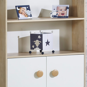 Luminaire enfant à poser en Tissu Bleu