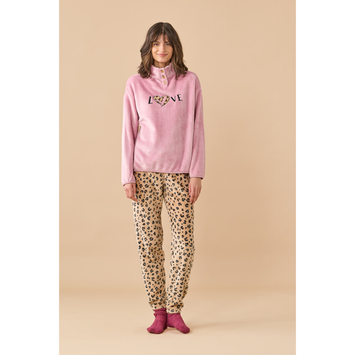 Pigiama donna coral articolo animalier. Noidinotte