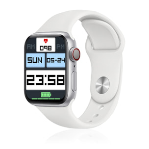 Smartwatch X8 Max con marcador y llamadas Bluetooth, termómetro corporal, monitor cardiaco y de tensión.