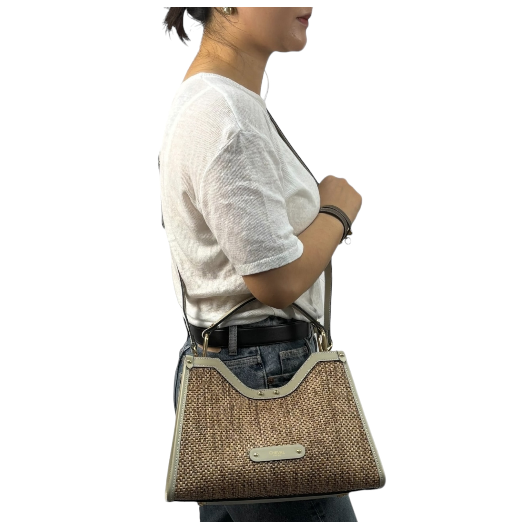 Bolso de mano Cheval Firenze Capri Mini Beige