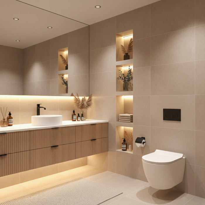 PixL WC suspendu en céramique Vortex , fixations invisibles + abattant Soft-Close, Blanc brillant (CEPX010RTORP)