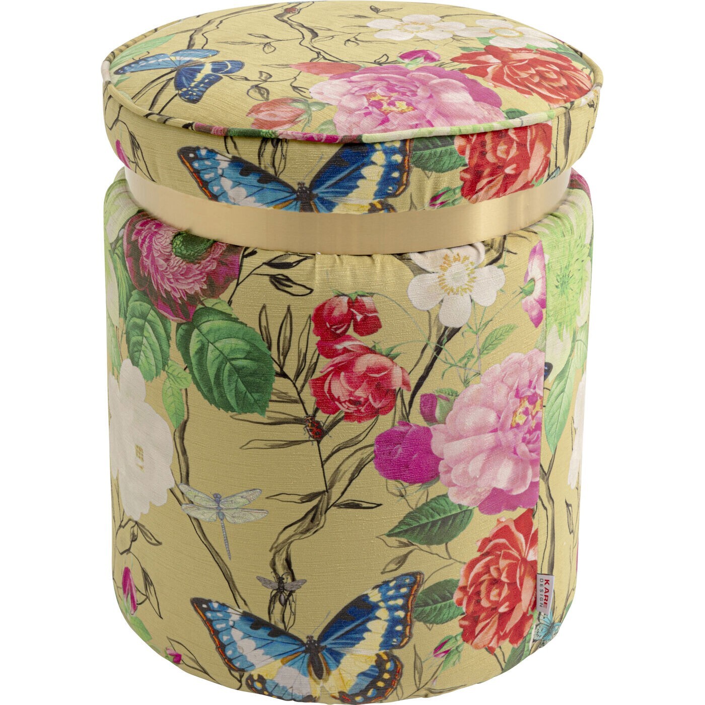 Tabouret Flower Fever 39cm jaune Kare Design