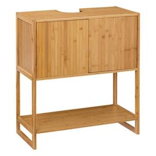 Mueble bajo de 2 puertas bambú