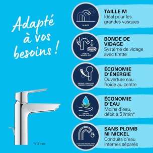 Mitigeur monocommande Lavabo Start QuickFix, Taille M, chromé