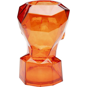 Vase Prisma visage orange 30cm Kare Design