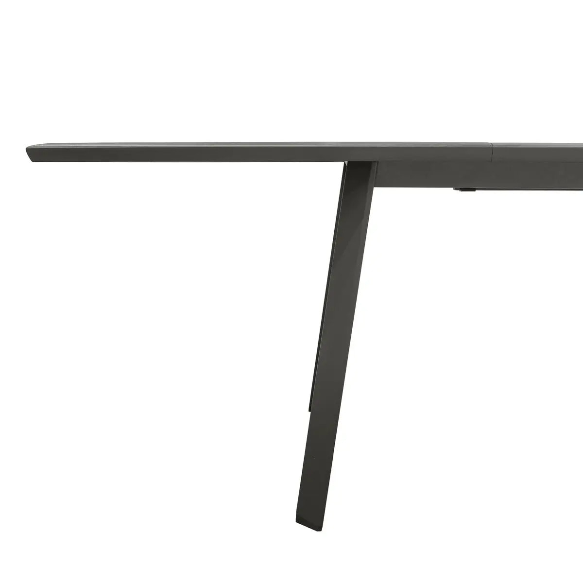 Table de jardin extensible "Pavane" graphite 12 places en aluminium traité époxy