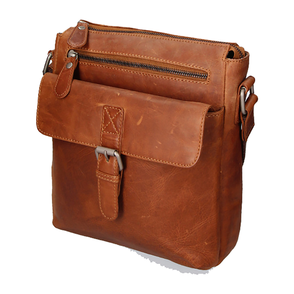 Borsa a tracolla  da uomo In Vera pelle Made in Italy 24x28x7 cm