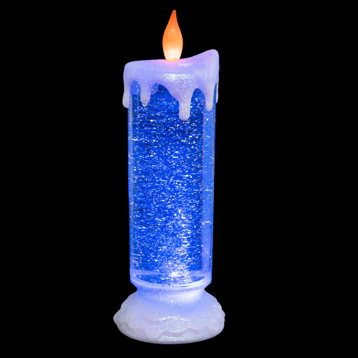 Bougie LED chandelle + paillette