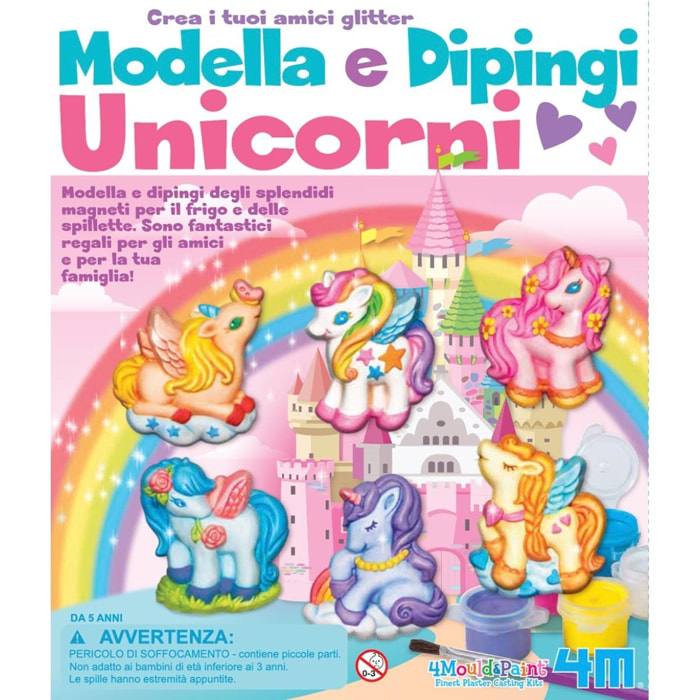 Modella & Dipingi - Unicorni Glitter