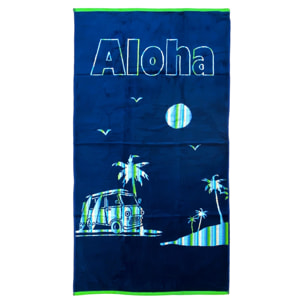 Serviette de plage éponge velours Jacquard Vany 75x150