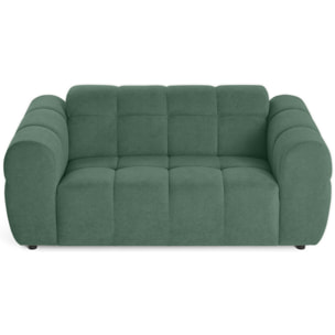 Ray - canapé droit 2 places en tissu texturé - Vert sauge