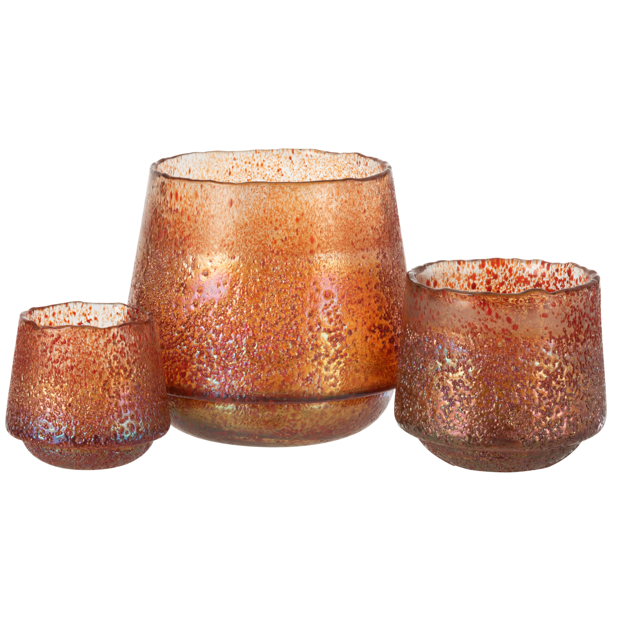 J-Line photophore Pois - verre - orange - large