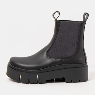 Botines 1766 NAPPA BLACK / LEEDS color Black
