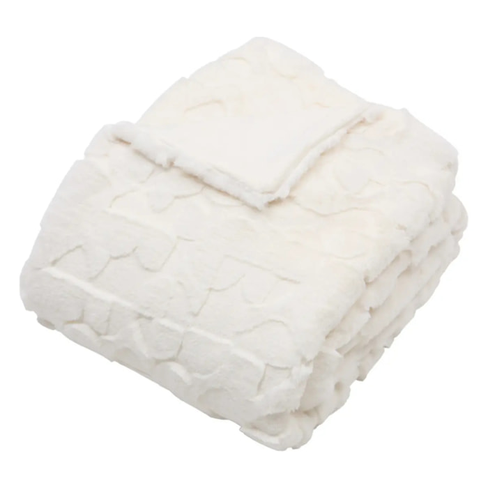 Plaid Nalia 180x230cm blanc