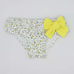 CULETÍN FLORECITAS AMARILLAS VOLANTE Y LACITO