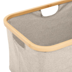 Panier à linge "Tidy box" 54L pliable gris