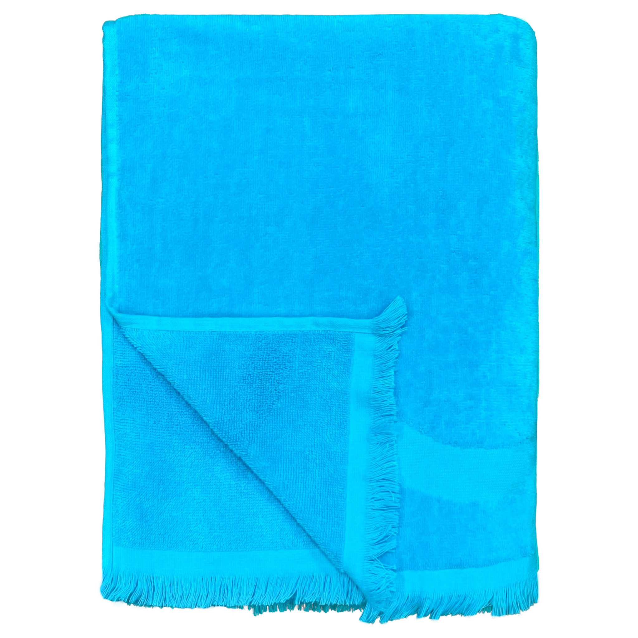 Serviette de plage éponge velours Jacquard ciselée - Jumby - 140x180cm - 340g/m²