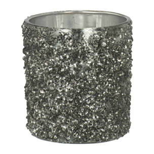 J-Line photophore Paillettes - verre - gris - small - 4 pcs