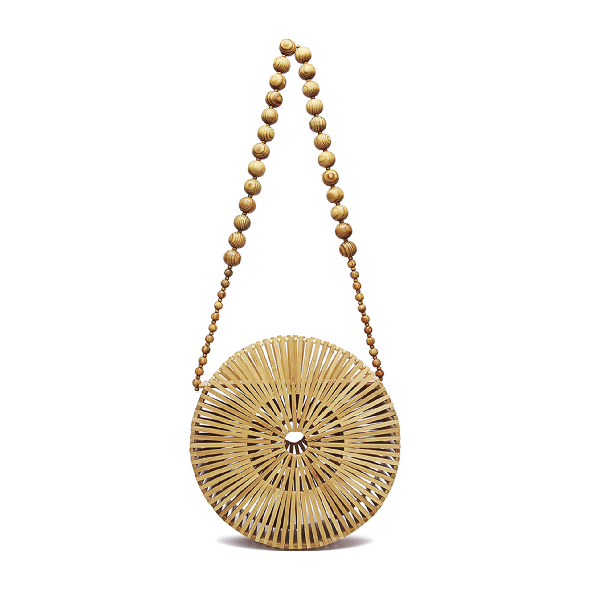 Zovencedo borsa a tracolla in legno di bambù.