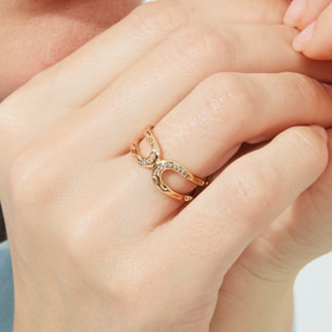Anillo Resim acabado oro rosa 18k