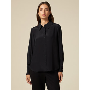 Oltre - Camisa de viscosa - Negro