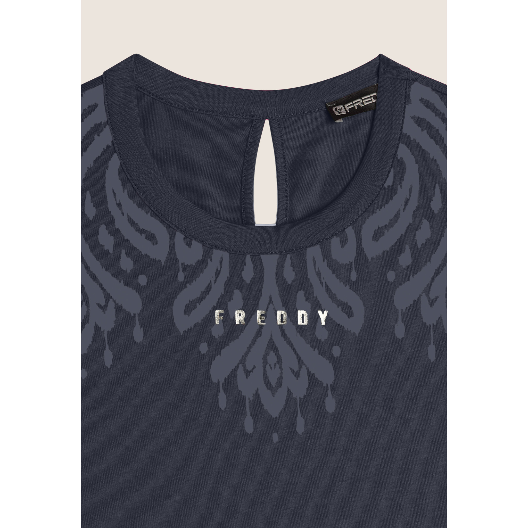 Vestito senza maniche in jersey con dettagli floreali