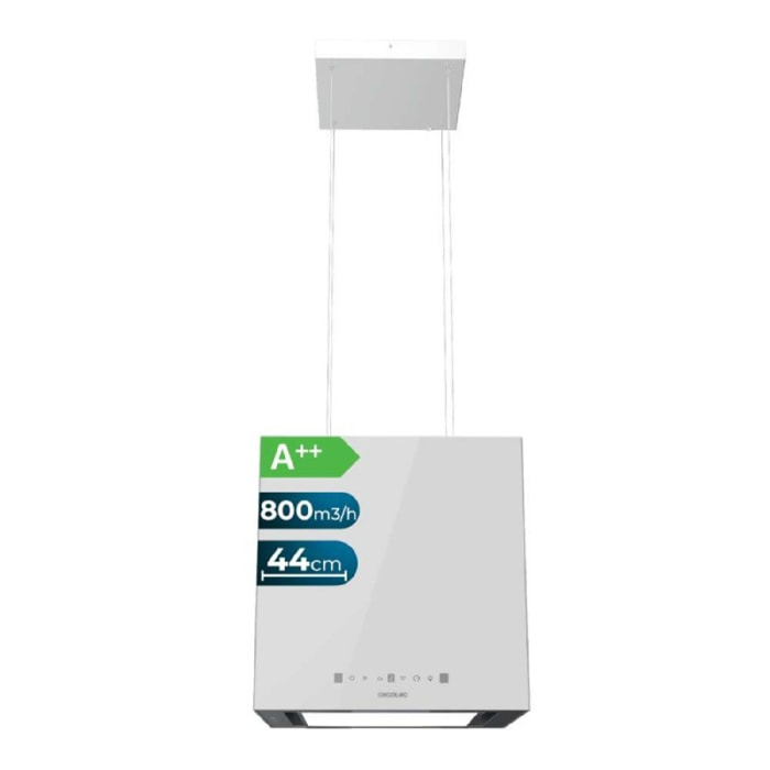 Cecotec Cappa a isola Bolero Flux CCT 448000 Glass White A++