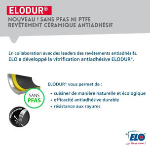 Set de 3 Poêles 24, 28 et 32 cm céramique sans PFAS Profi Therm Platinum Elo