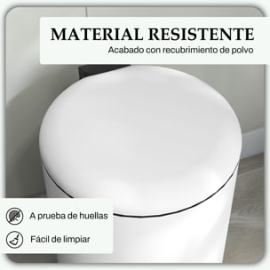 Cubo de Basura para Cocina 20L Papelera de Cocina con Pedal Tapa de Cierre Suave y Cubo Extraíble para Dormitorio Oficina Estudio Salón Crema