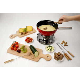 Lot de 6 fourchettes à fondue savoyarde en bois FSC Fackelmann Nature