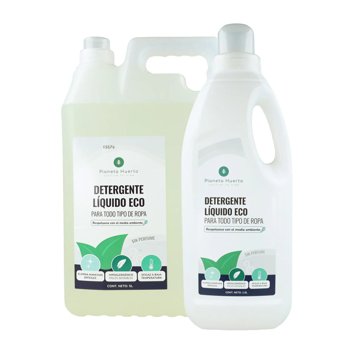 Detergente Líquido Ropa ECO Sín Perfume  Planeta Huerto 1,5 Litros