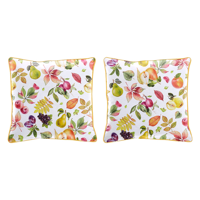 Lot de 2 housses de coussin en coton imprimé SELLA- multicolore