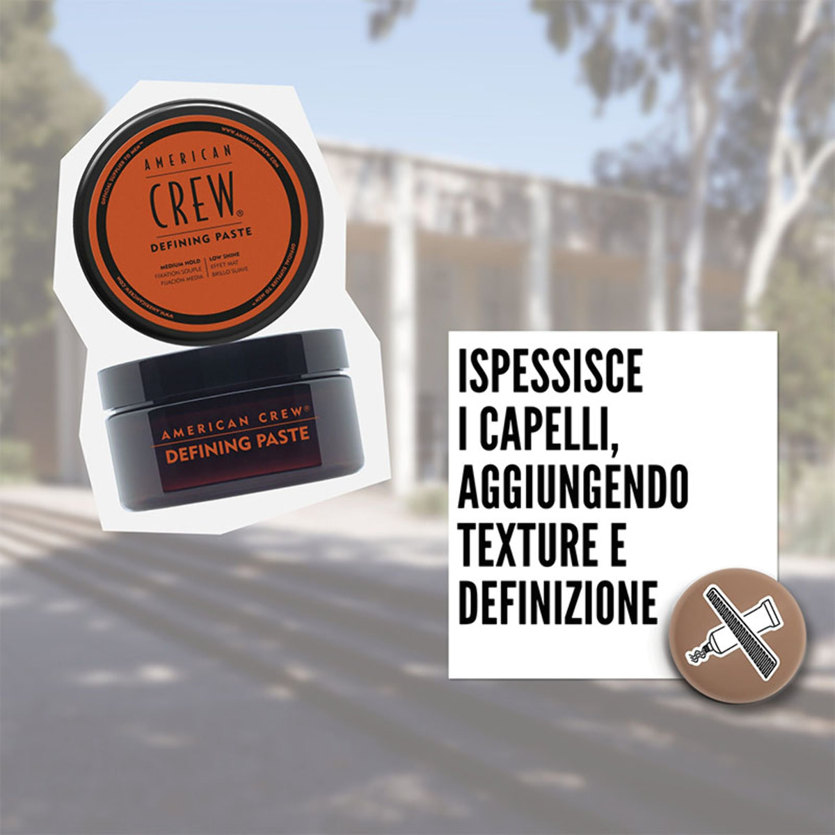 AMERICAN CREW Kit Daily Deep Moisturizing Shampoo 100ml + Defining Paste 85gr