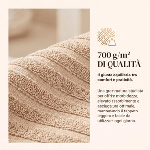 INTRECCI HOME Tappeto Bagno, in Puro Cotone 700 g, , Morbidezza Extra, Assorbenza Superiore, Elegante e Durevole