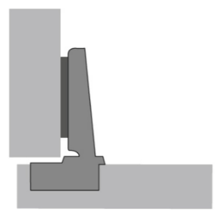 Charnière HETTICH Intermat 9943 - Base 12,5 mm - TH 43 - À enfoncer - 48053