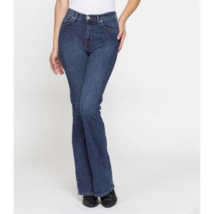 JEANS FLARE IN DENIM STRETCH