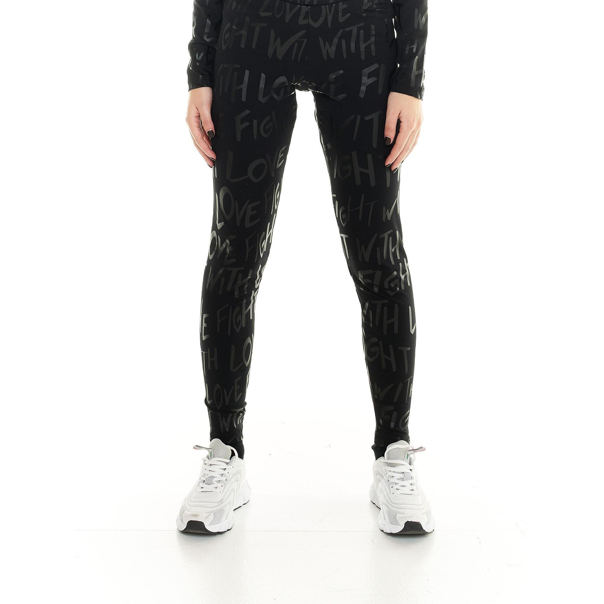 Leggings de mujer Leone con estampado Allover Blackout